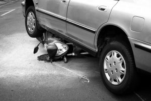motorcycle under car