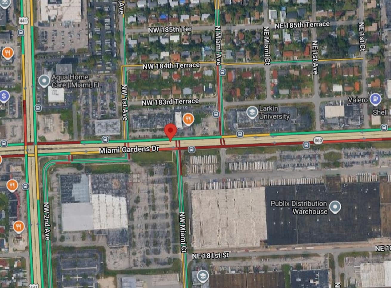 Pedestrian Killed by Vehicle on I-95 in Northeast Miami-Dade